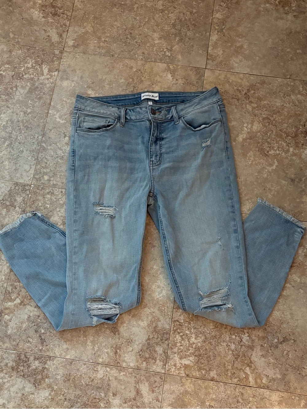Studio Light Blue Ripped Skinny Jeans